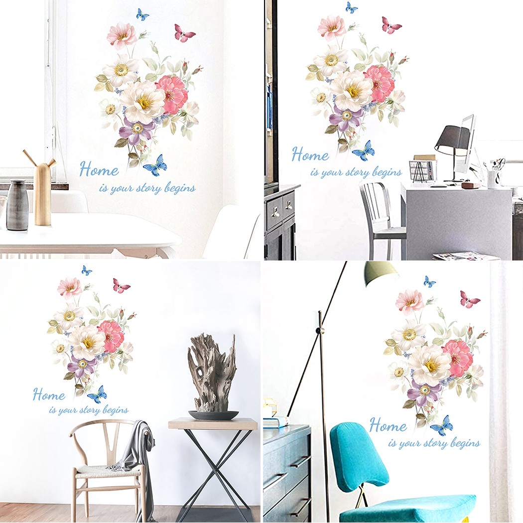 Office Furniture Images - สติกเกอร์ติดผนัง PVC ห้องนอน สติ๊กเกอร์ตกแต่ง ดอกไม้ เฟอร์นิเจอร์