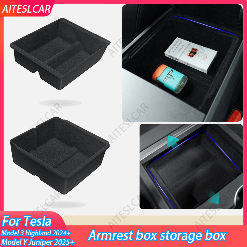 Drawer Organizer Tray - กล่องเก็บของคอนโซลกลางสำหรับรถยนต์เทสล่า รุ่น 3/Y+ รุ่น Y จูนิเปอร์