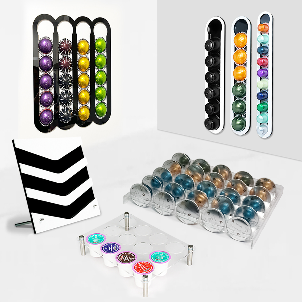 Drawer Organizer Tray - หลายประเภทแคปซูลกาแฟผู้ถือลิ้นชักถาดใช้งานร่วมกับ Nespresso/Vertuoline/Dolce Gusto/K-Cup Coffee Pods