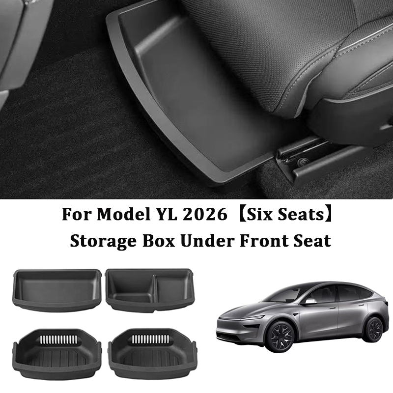 Drawer Organizer Tray - กล่องเก็บของใต้เบาะสำหรับรถยนต์เทสล่า รุ่น YL ปี 2026 แบบ