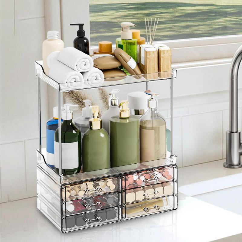 แต่งหน้าเคาน์เตอร์ 2 ชั้นถาดลิ - Drawer Organizer Tray บทวิจารณ์และราคา