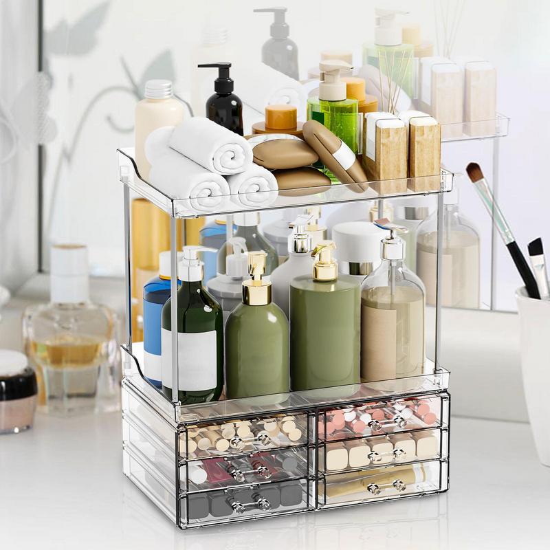 แต่งหน้าเคาน์เตอร์ 2 ชั้นถาดลิ - Drawer Organizer Tray บทวิจารณ์และราคา