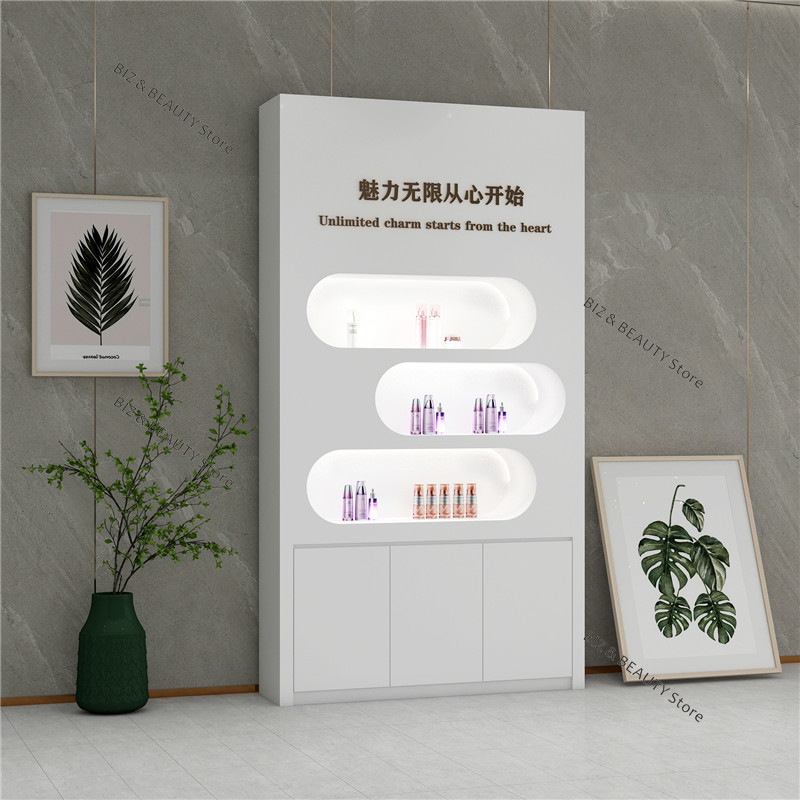 ตู้โชว์เครื่องสำอางเคลือบเงาแบ - Office Furniture Images บทวิจารณ์และราคา