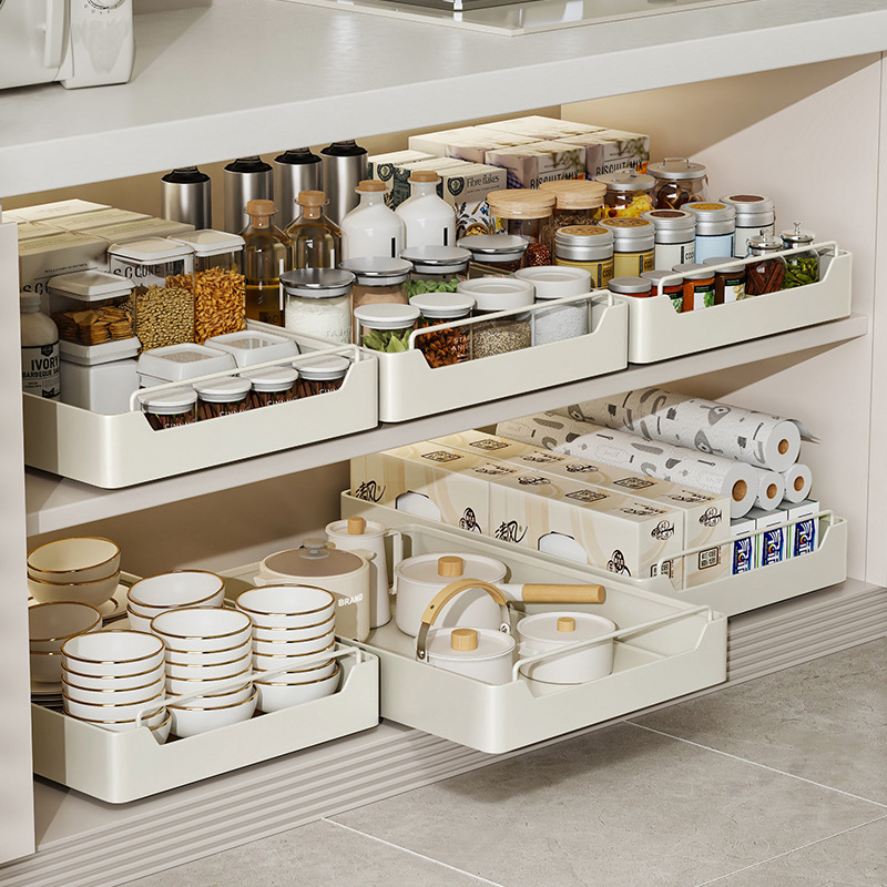 ที่เก็บของในครัวแบบโลหะพร้อมรา - Drawer Organizer Tray บทวิจารณ์และราคา